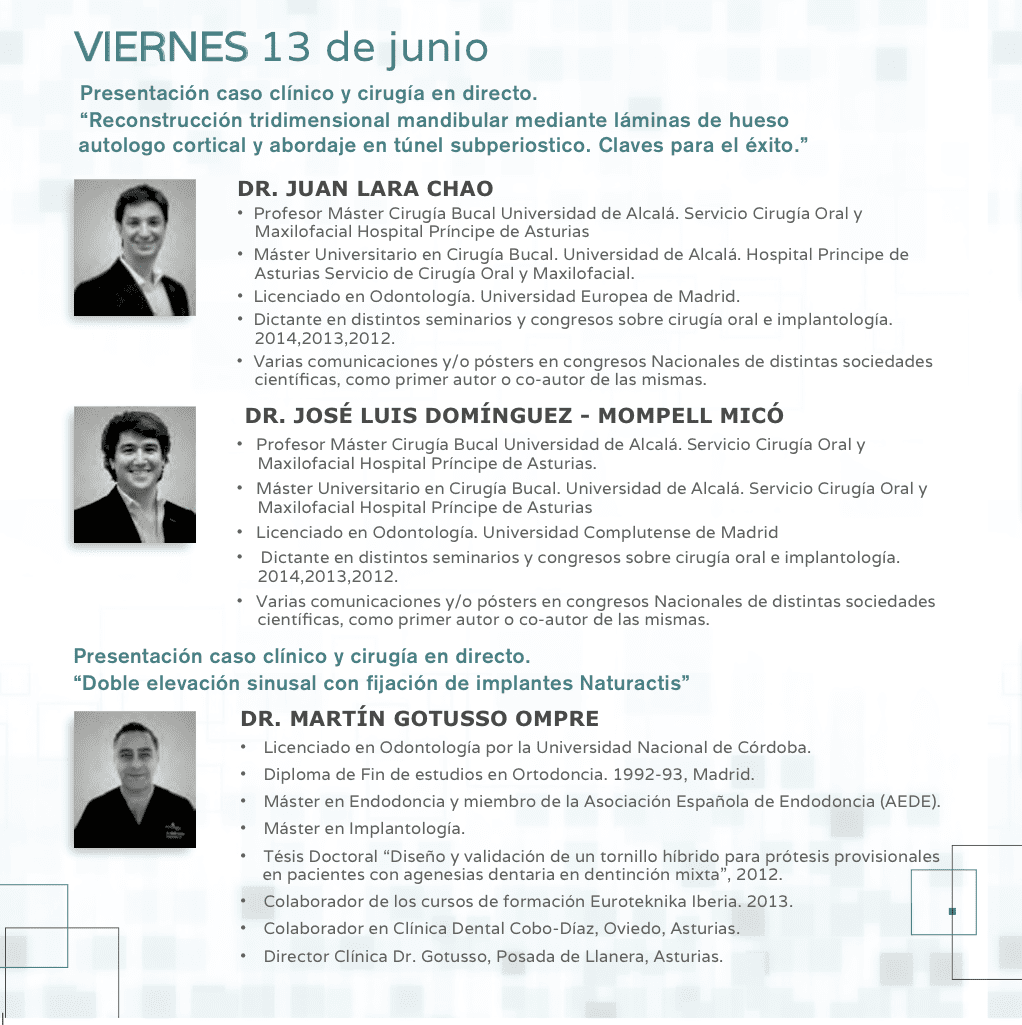 Live surgery posterior mandible reconstruction – June 13, Barcelona