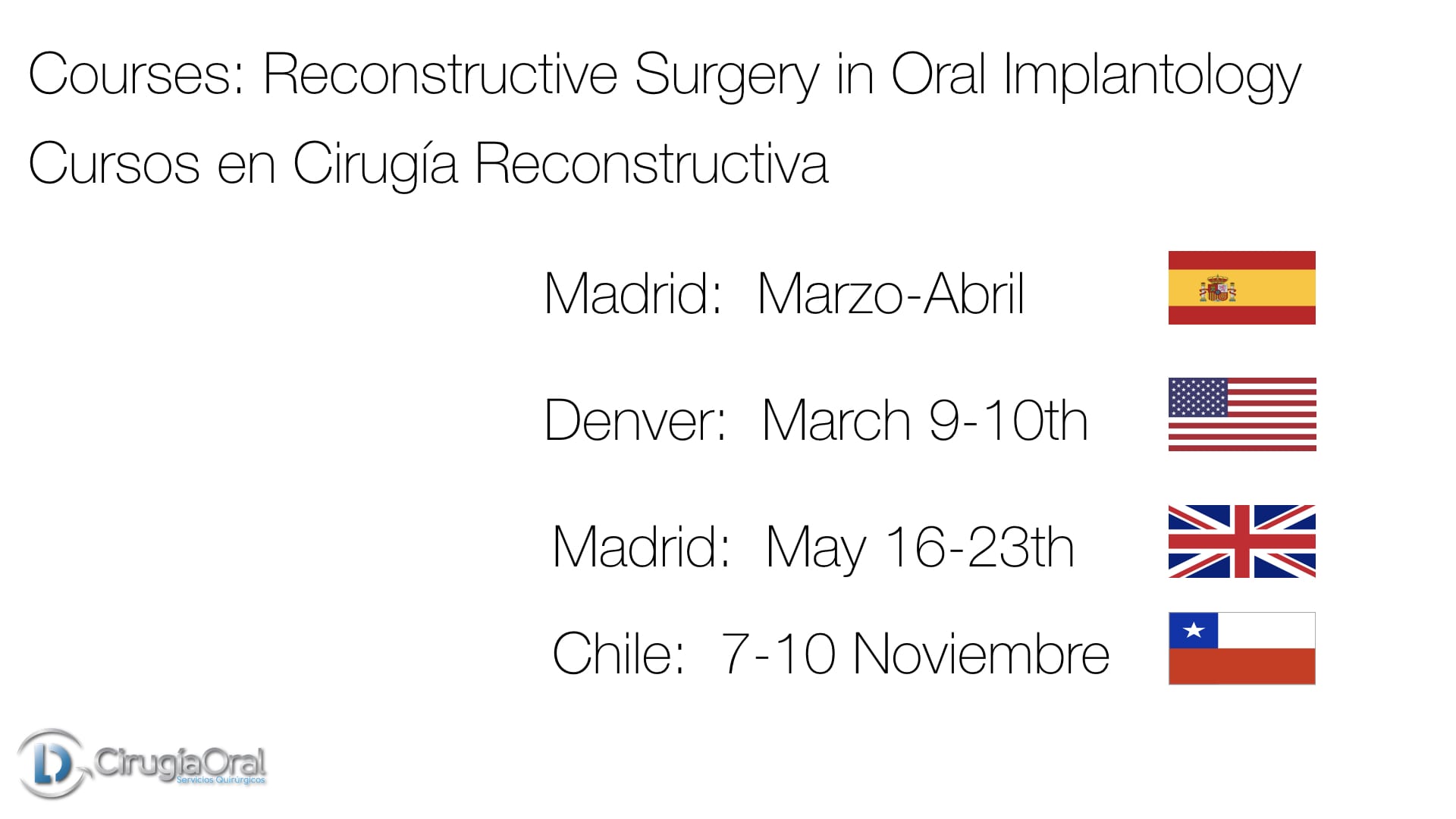 Upcoming bone reconstructive surgery courses